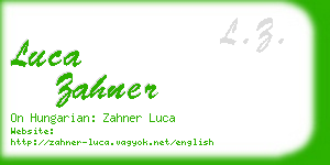 luca zahner business card